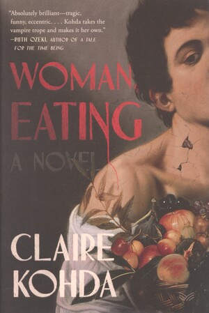 Woman, eating a novel