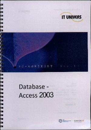 Database, Access 2003