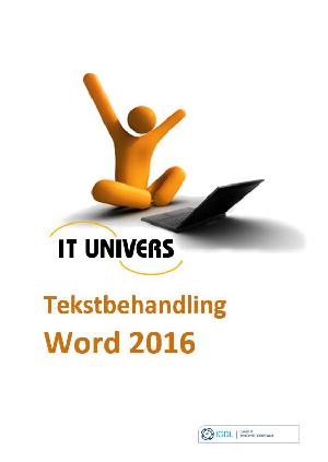 ICDL - tekstbehandling, Word 2016