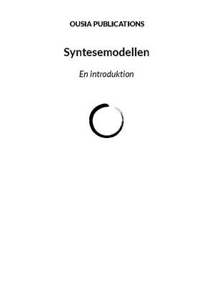Syntesemodellen - en introduktion