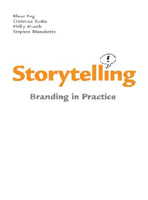 Storytelling : branding in practice