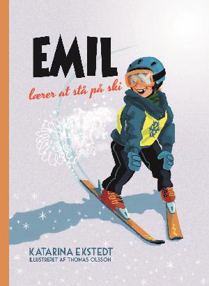 Emil lærer at stå på ski