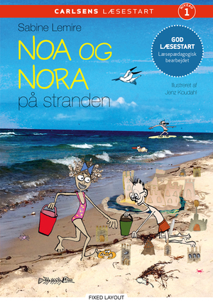 Noa og Nora på stranden