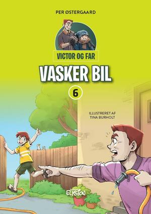 Victor og far - vasker bil