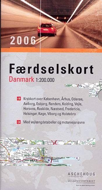 Færdselskort, Danmark 1:200 000 : med trafikinformation fra Vejdirektoratet. 2006 (17. udgave)