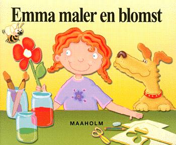 Emma maler en blomst