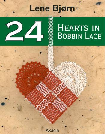 24 hearts in bobbin lace
