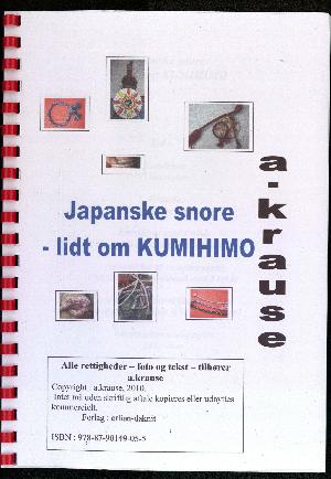 Japanske snore - lidt om KUMIHIMO