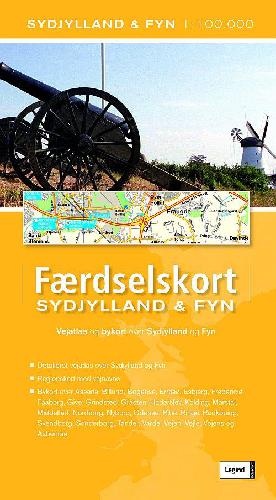 Færdselskort Sydjylland & Fyn : vejlatlas og bykort over Sydjylland og Fyn : Sydjylland & Fyn 1:100000