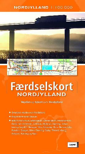 Færdselskort Nordjylland : vejatlas og bykort over Nordjylland : Nordjylland 1:100000