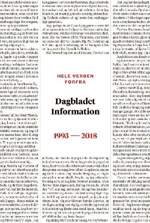 Hele verden forfra - Dagbladet Information 1993-2018
