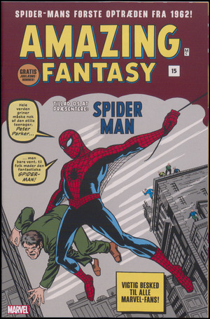Amazing fantasy 15 : Spider-Mans første optræden fra 1962!